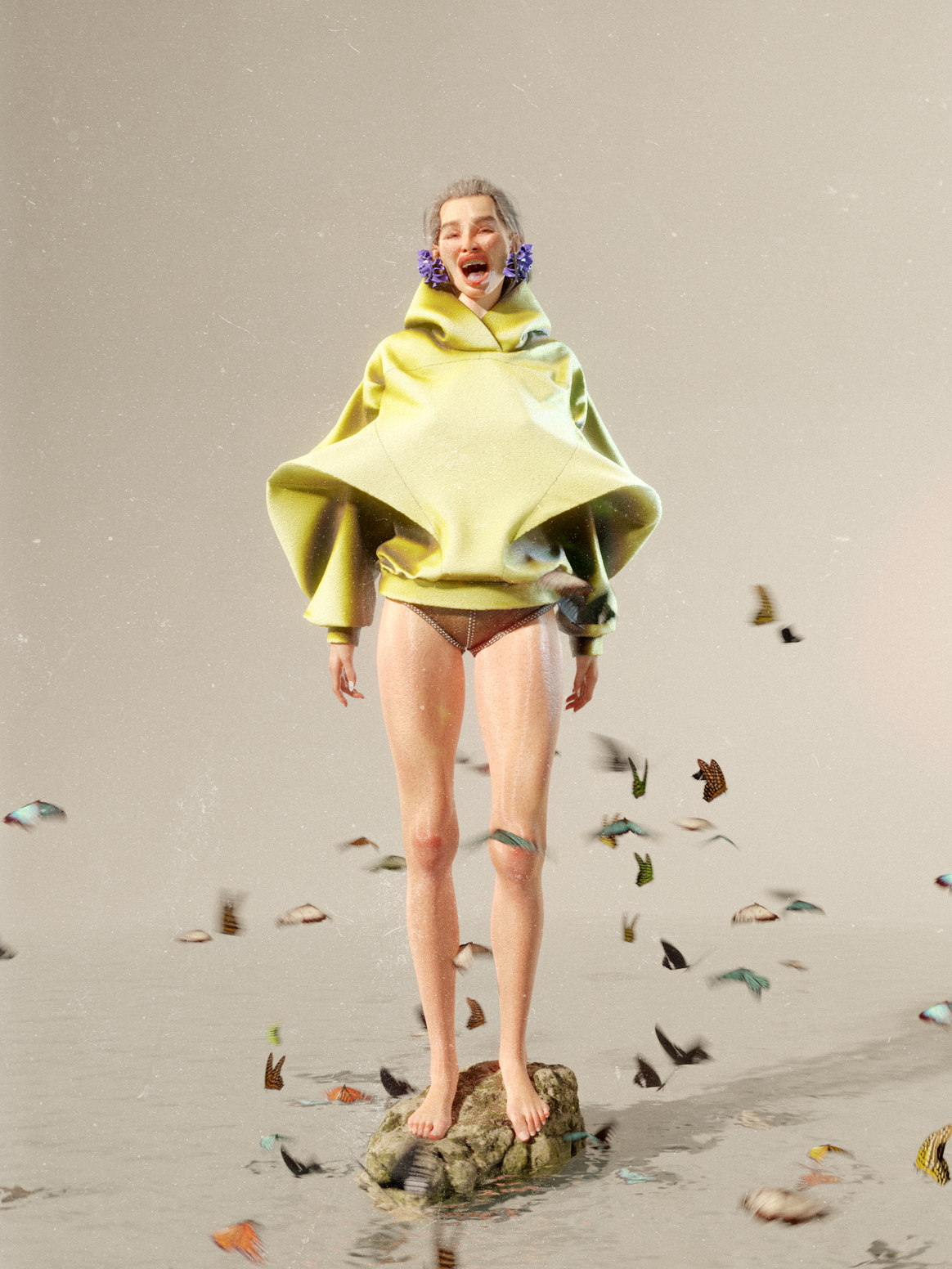 Haut à capuche