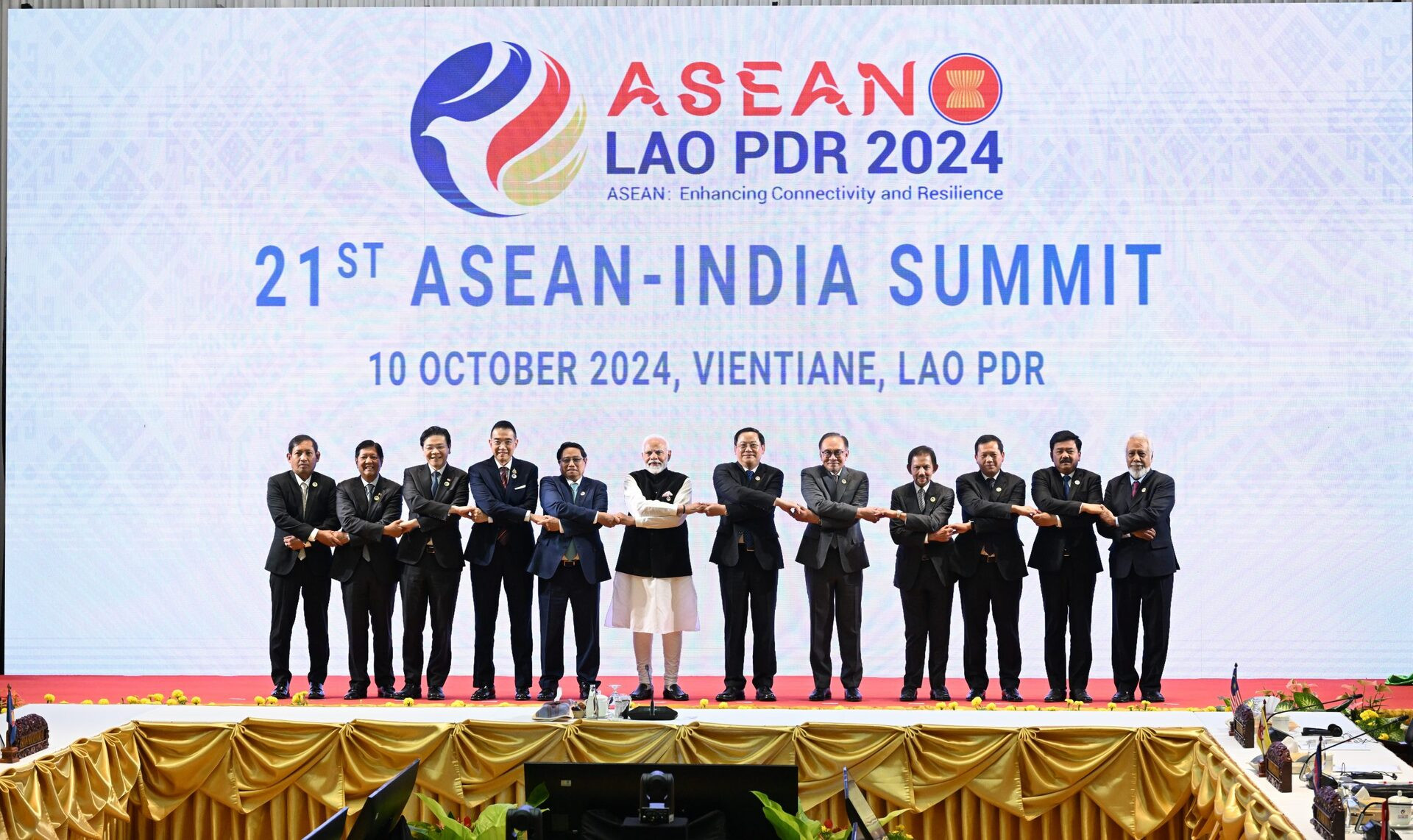 21ème sommet ASEAN-Inde à Vientiane, Laos.