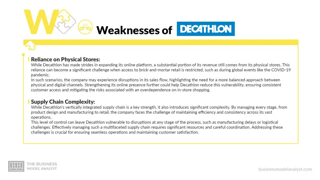 Faiblesses de Decathlon - Analyse SWOT