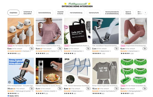 temu-kritik Temu attire avec des prix bas, des réductions et la livraison gratuite.