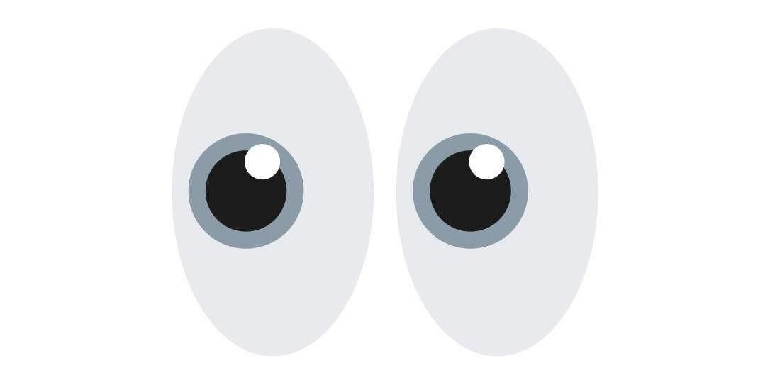 Illustration de deux grands yeux sur fond blanc.