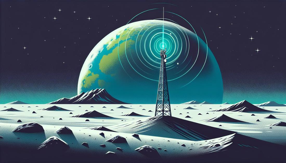 Une antenne 4G sur la Lune.