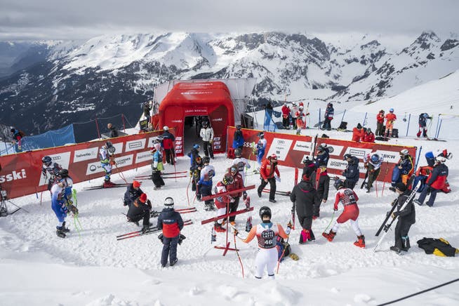 Ici, les athlètes s'élanceront également lors des Championnats du Monde de Ski dans deux ans : au départ de Crans-Montana.