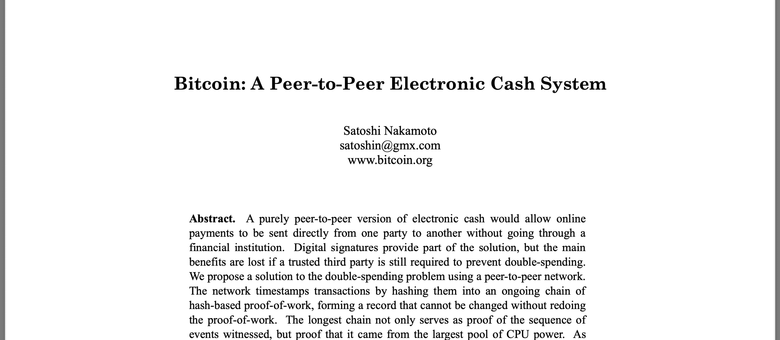 Livre blanc Bitcoin