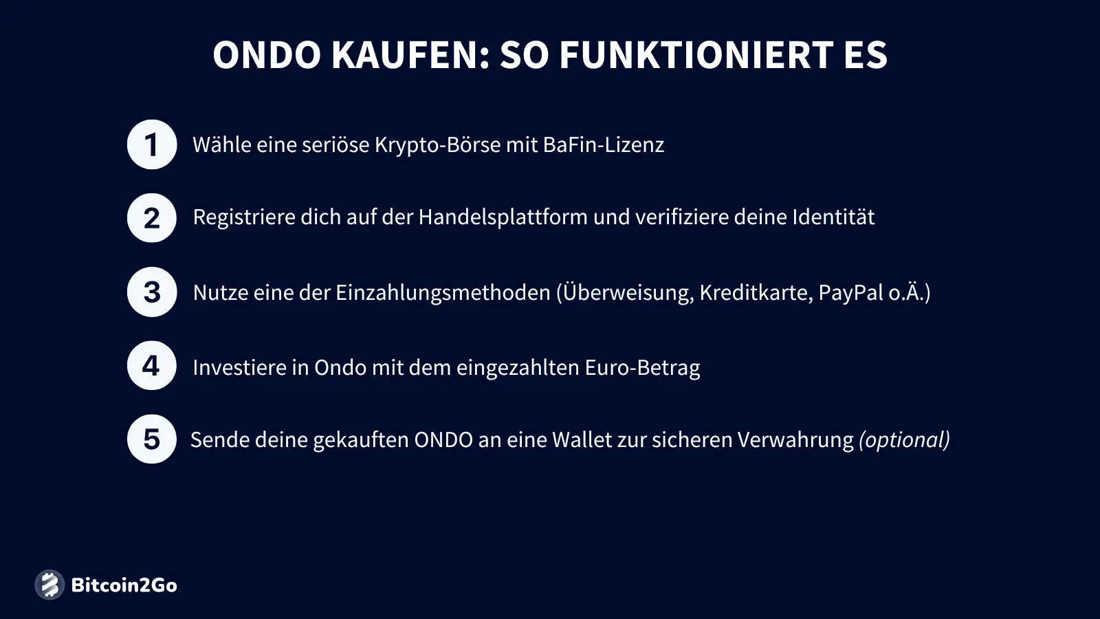 Guide d'achat Ondo