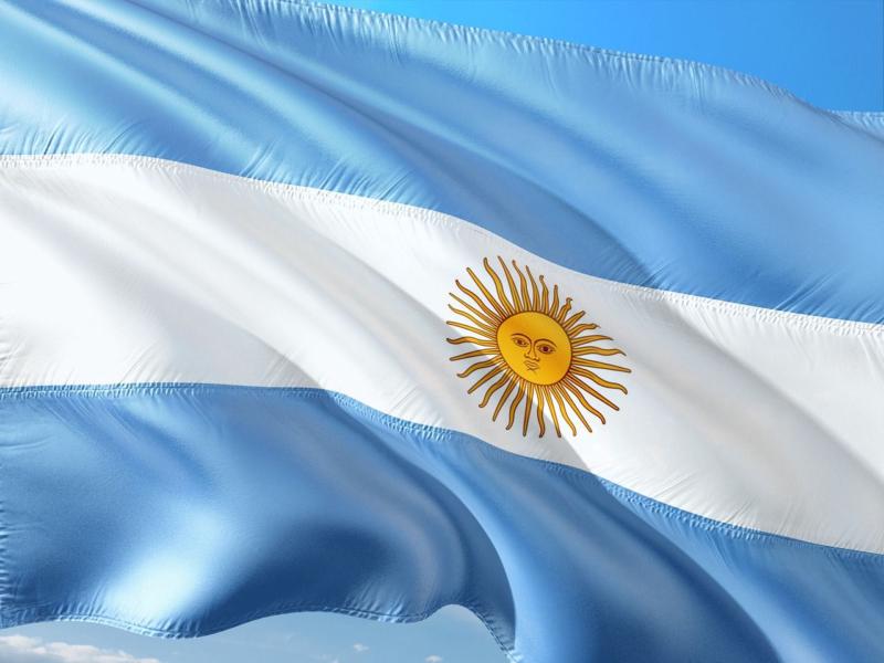 Le drapeau de l'Argentine.